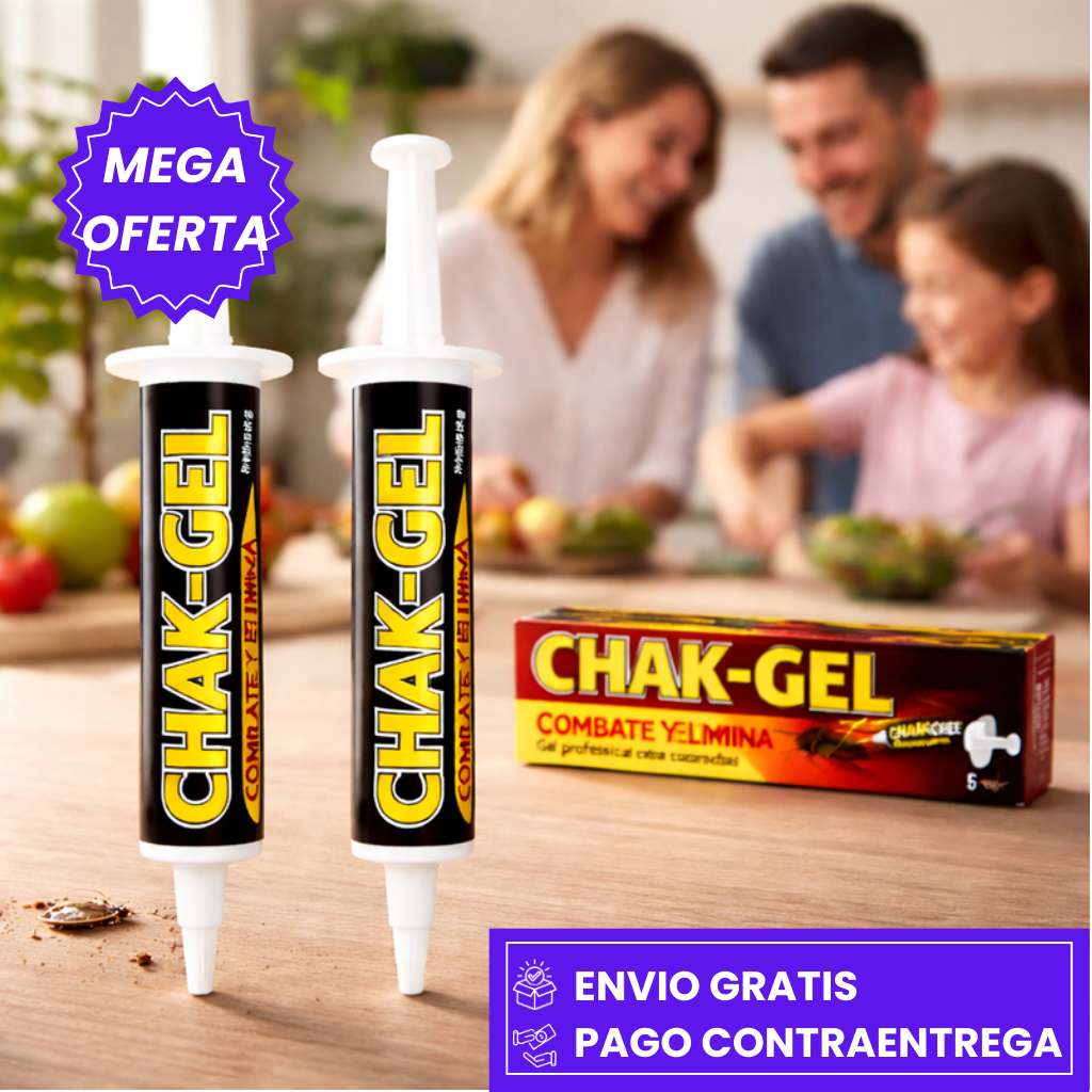 CHAK-GEL: GEL INSECTICIDA QUE ELIMINA CUCARACHAS Y PROTEGE TU HOGAR