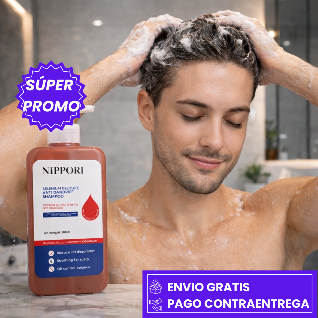 SHAMPOO NIPPORI: SHAMPOO QUE ELIMINA LA CASPA Y CALMA LA PICAZÓN.
