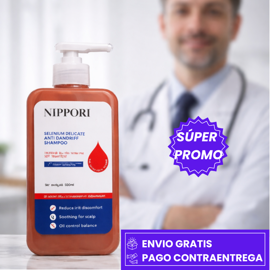 SHAMPOO NIPPORI: SHAMPOO QUE ELIMINA LA CASPA Y CALMA LA PICAZÓN.