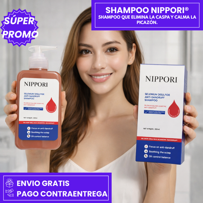 SHAMPOO NIPPORI: SHAMPOO QUE ELIMINA LA CASPA Y CALMA LA PICAZÓN.