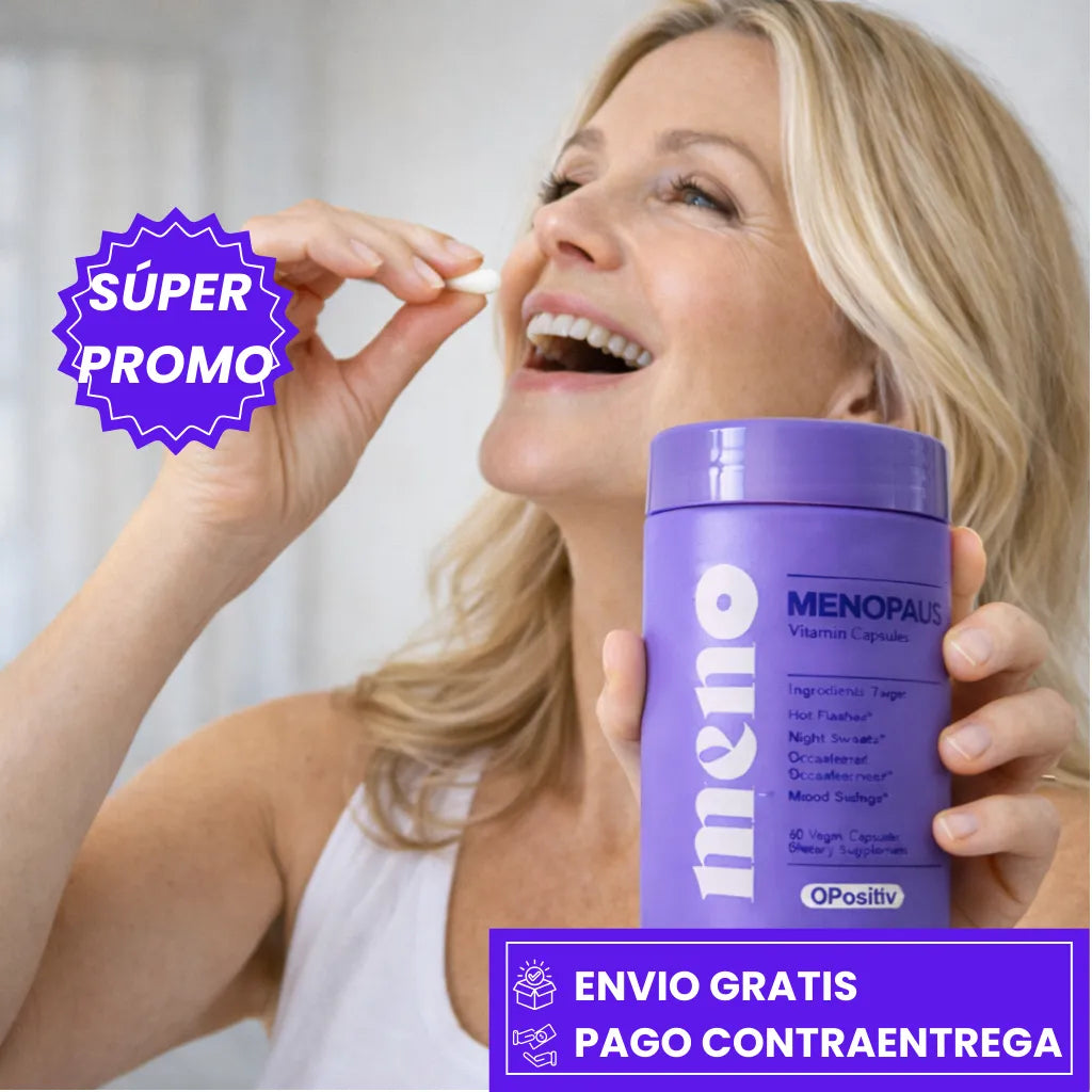 MENO: SUPLEMENTO QUE ALIVIA LOS SÍNTOMAS DE LA MENOPAUSIA Y EQUILIBRA LAS HORMONAS