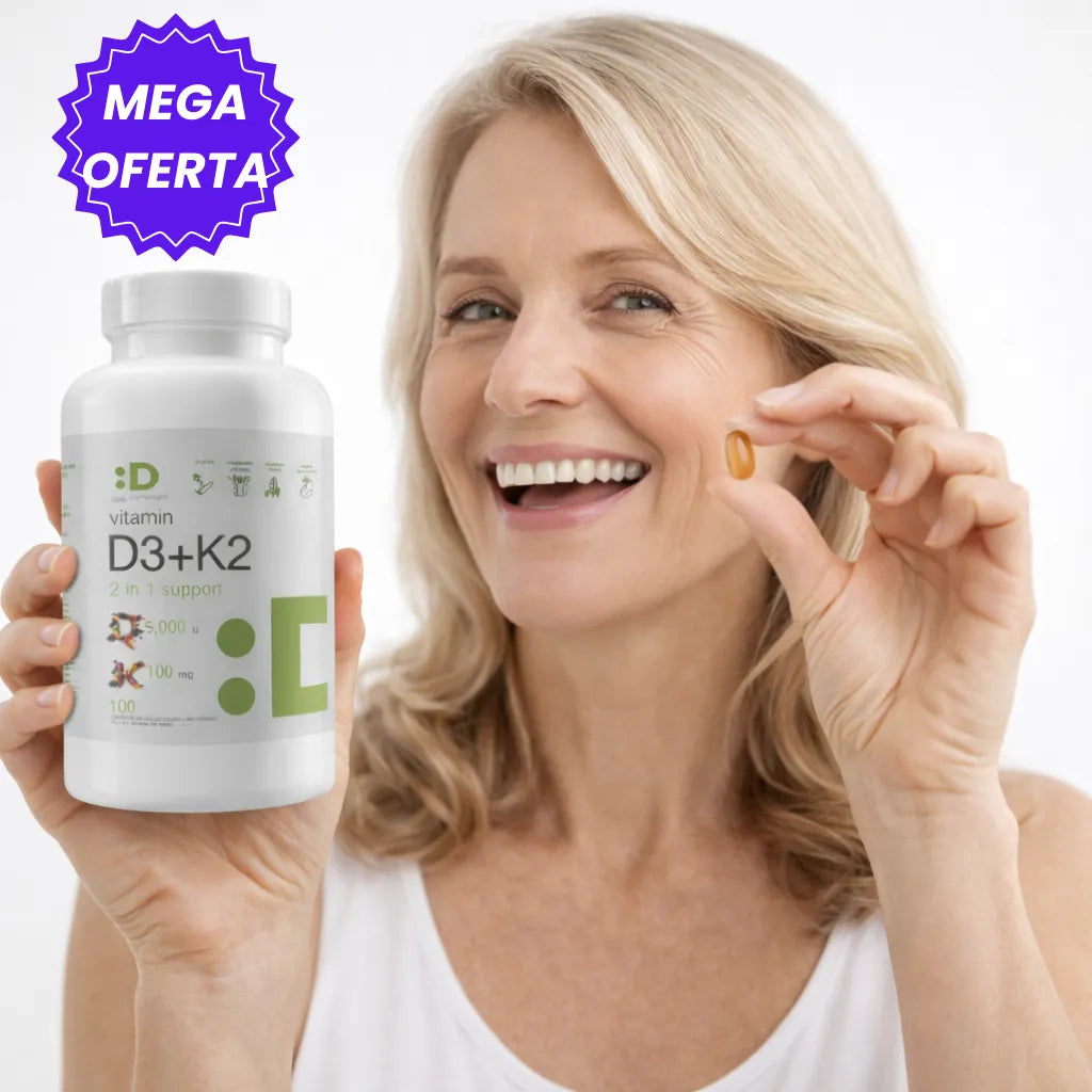 VITAMINA D3 + K2: La Fórmula más efectiva Para Huesos Más Fuertes, Energía Imparable y Defensa Total Cada Día