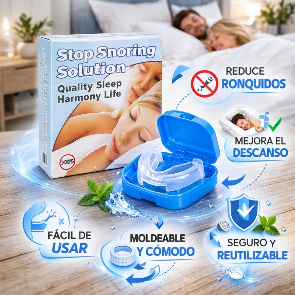SILENCE PRO: PROTECTOR BUCAL MOLDEABLE QUE REDUCE RONQUIDOS Y MEJORA TU DESCANSO