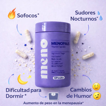 MENO: SUPLEMENTO QUE ALIVIA LOS SÍNTOMAS DE LA MENOPAUSIA Y EQUILIBRA LAS HORMONAS