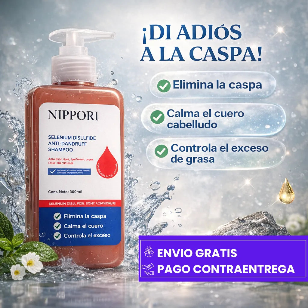 SHAMPOO NIPPORI: SHAMPOO QUE ELIMINA LA CASPA Y CALMA LA PICAZÓN.
