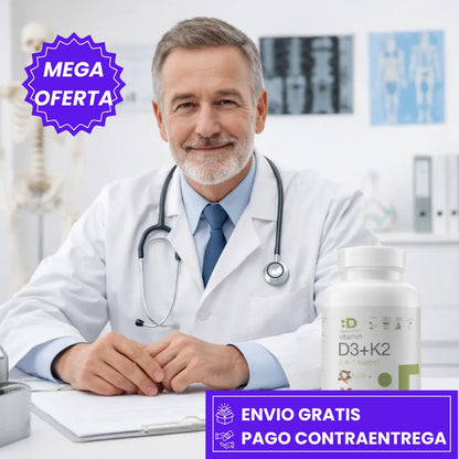 VITAMINA D3 + K2: La Fórmula más efectiva Para Huesos Más Fuertes, Energía Imparable y Defensa Total Cada Día