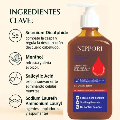 Shampoo Nippori® Caspa Zero - Nueva Presentación
