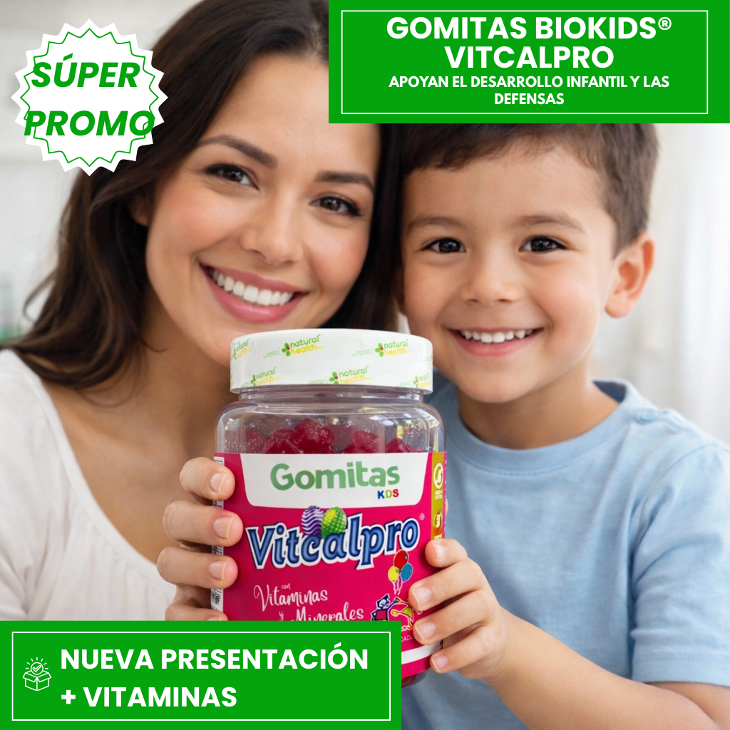 GOMITAS BIOKIDS®  VITCALPRO: APOYAN EL DESARROLLO INFANTIL Y FORTALECEN LAS DEFENSAS