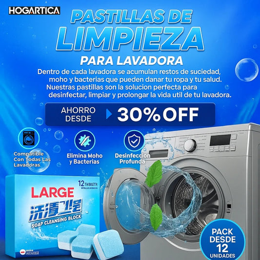 PACK PASTILLAS LIMPIEZA TOTAL LAVADORAS OLORES Y SUCIEDAD
