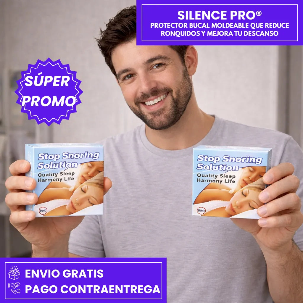 SILENCE PRO: PROTECTOR BUCAL MOLDEABLE QUE REDUCE RONQUIDOS Y MEJORA TU DESCANSO