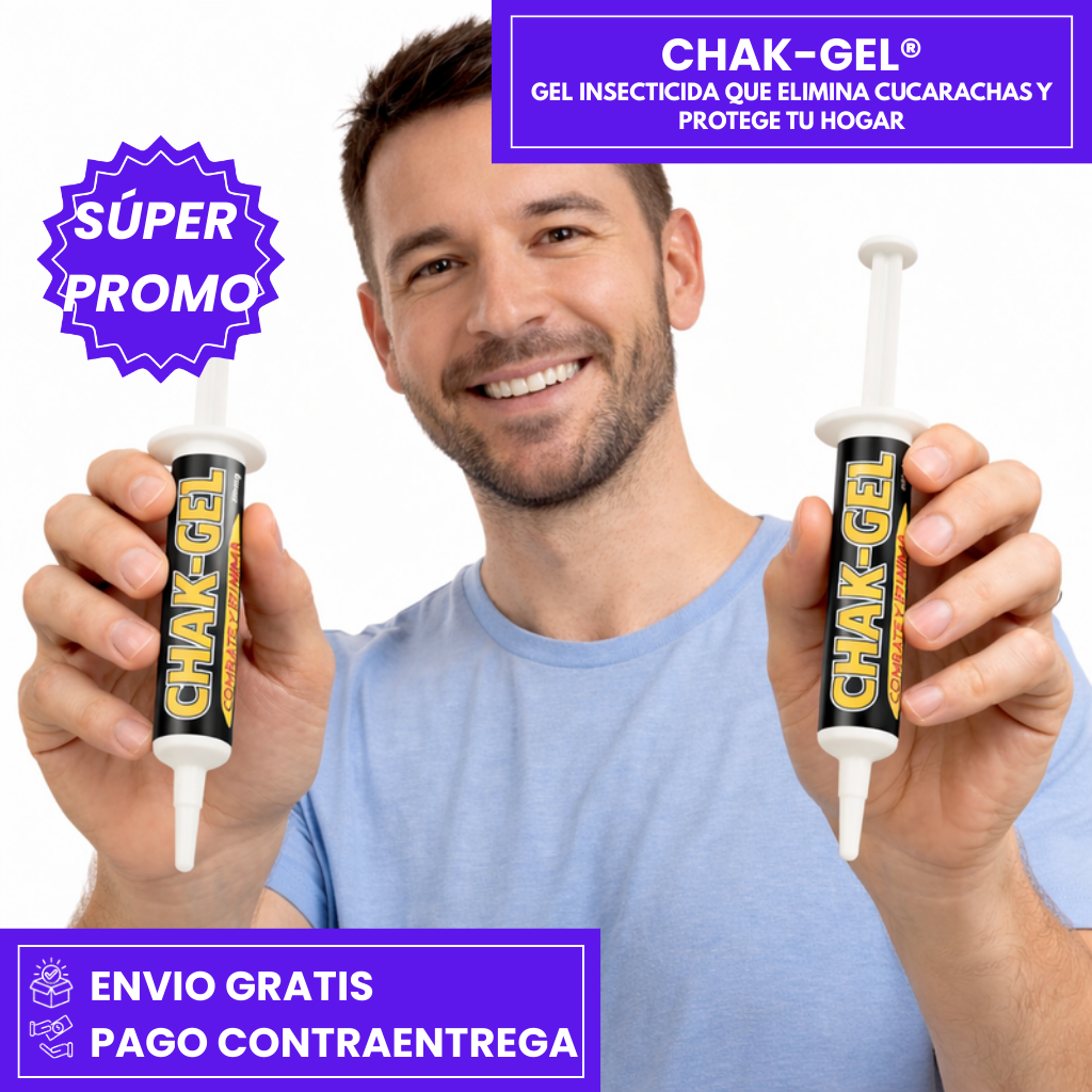 CHAK-GEL: GEL INSECTICIDA QUE ELIMINA CUCARACHAS Y PROTEGE TU HOGAR