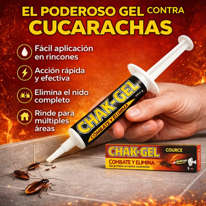 CHAK-GEL: GEL INSECTICIDA QUE ELIMINA CUCARACHAS Y PROTEGE TU HOGAR